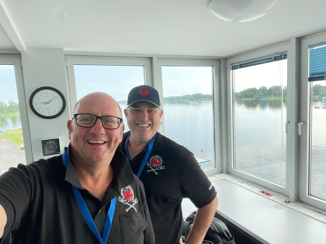 Dougie and Nick at a dragon boat event